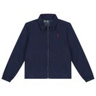 Boys Navy Blue Logo Jacket, 1, hi-res