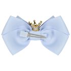 Girls Blue Bow Hairclip, 2, hi-res