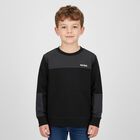 Boys Black Logo Sweatshirt, 1, hi-res