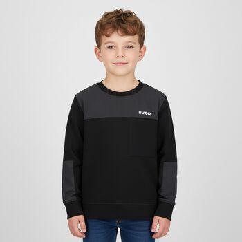 Boys Black Logo Sweatshirt
