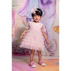 Younger Girls Pink Embellished Tulle Dress Set, 1, hi-res