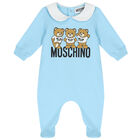 Blue Teddy Bear Logo Babygrow, 2, hi-res
