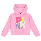 Girls Pink Hooded Top, 1, hi-res