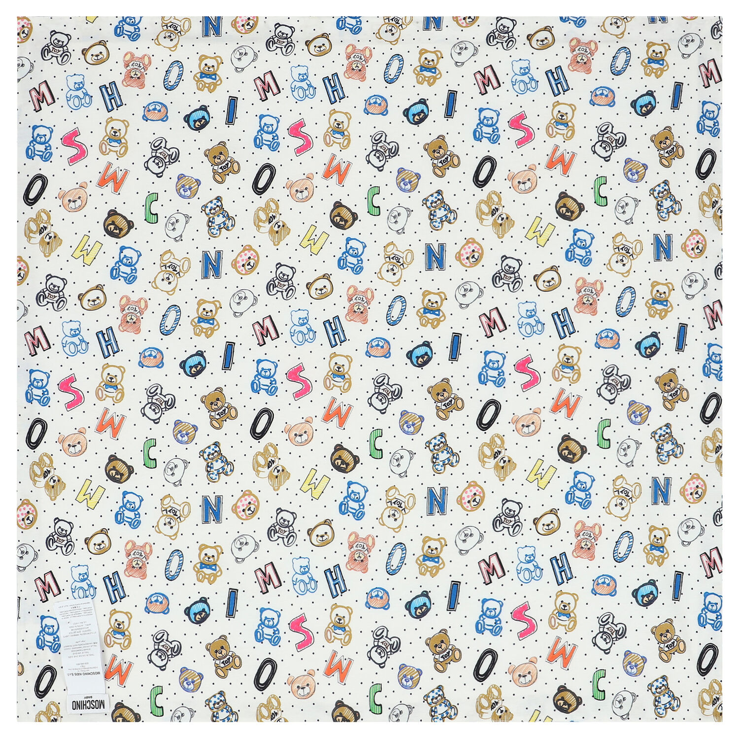 Ivory Teddy Bear Logo Baby Blanket, 1, hi-res