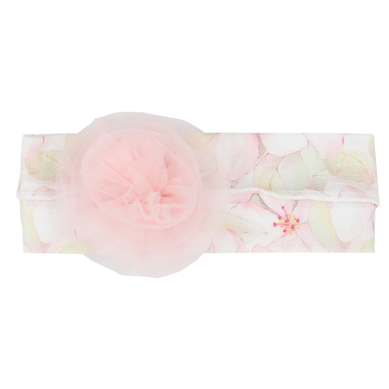 Baby Girls White & Pink Floral Headband, 1, hi-res image number null