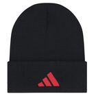 Black & Red Logo Beanie Hat, 1, hi-res