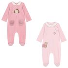 Baby Girls Pink Babygrows ( 2-Pack ), 1, hi-res