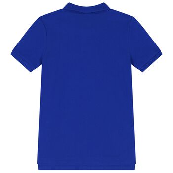 Boys Blue Polo Bear Polo Shirt