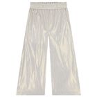 Girls Gold Logo Trousers, 1, hi-res
