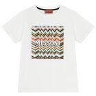 Boys White Logo T-Shirt, 1, hi-res