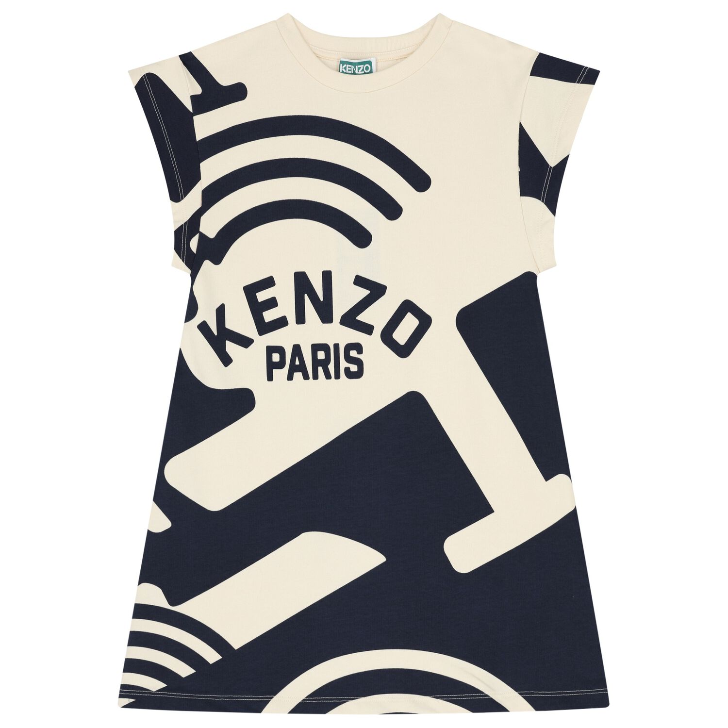 Girls Ivory Logo Dress, 1, hi-res