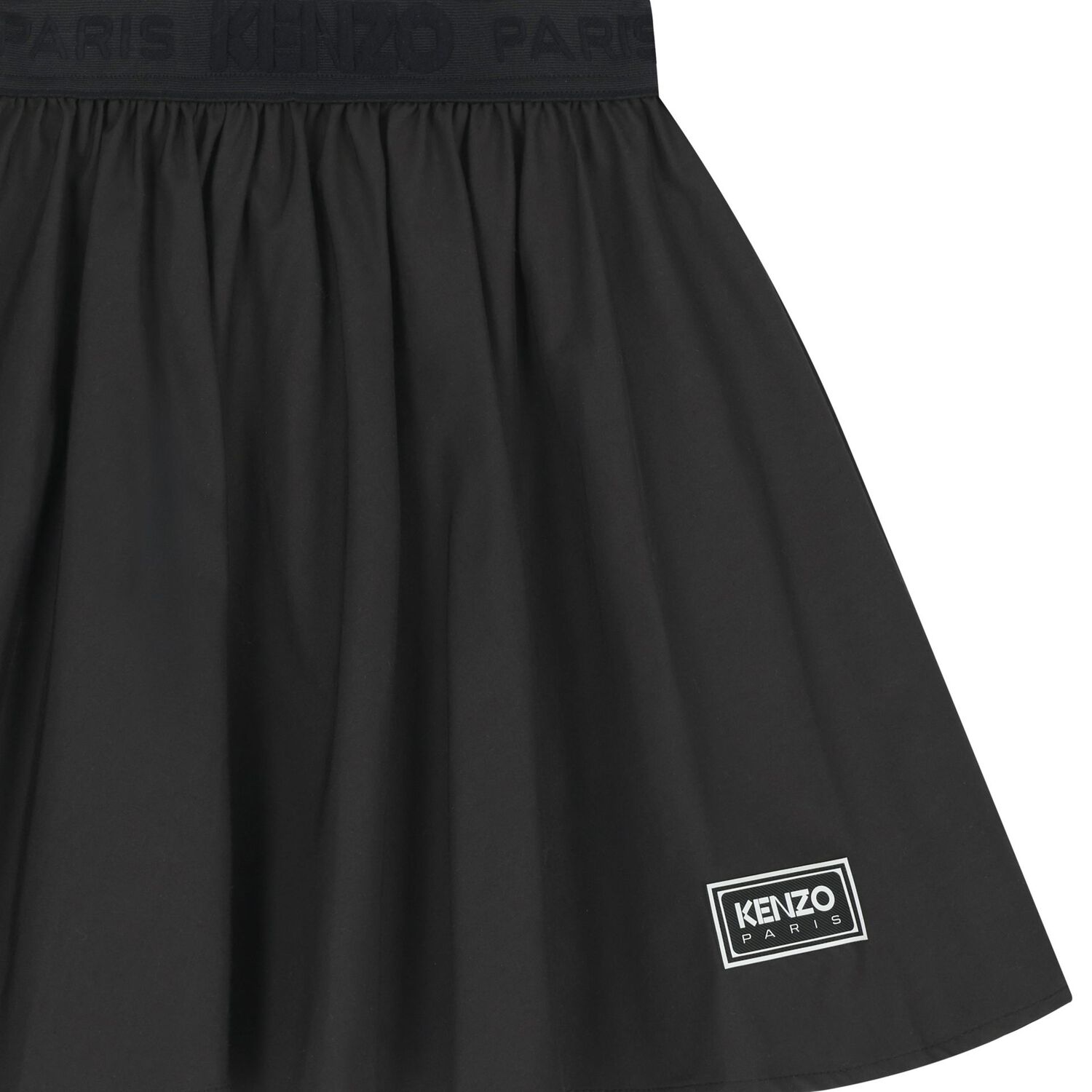 Girls Black Logo Skirt, 1, hi-res