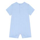 Baby Boys Blue Polo Bear Romper, 1, hi-res