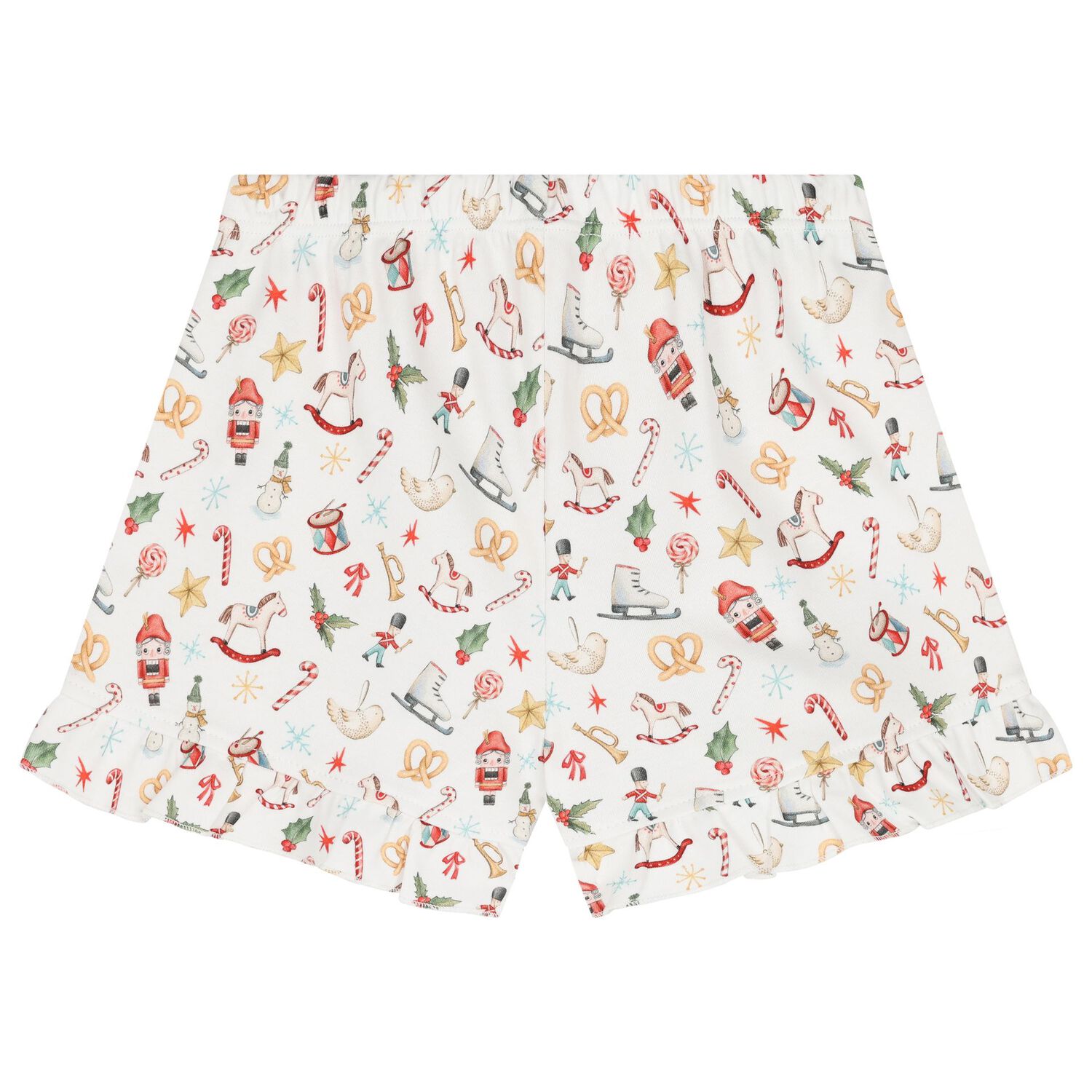 Girls White Christmas Pyjamas, 1, hi-res image number null
