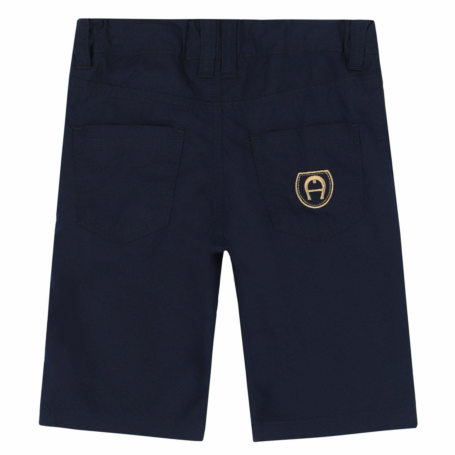 Boys Navy Logo Shorts, 3, hi-res
