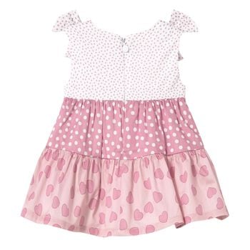 Baby Girls Pink & White Dress