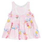 Baby Girls Pink Ruffled Floral Dress Set, 1, hi-res
