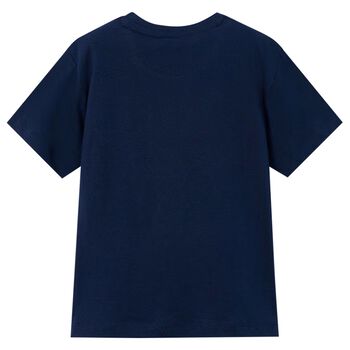 Boys Navy Blue Football T-Shirt