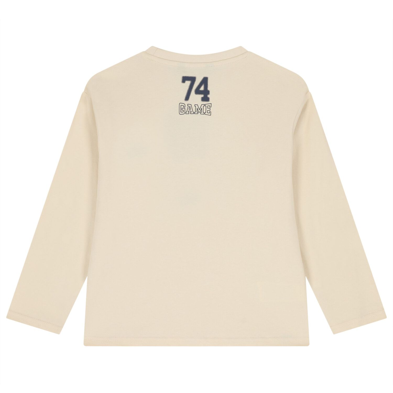 Boys Beige Printed Long Sleeve Top, 1, hi-res