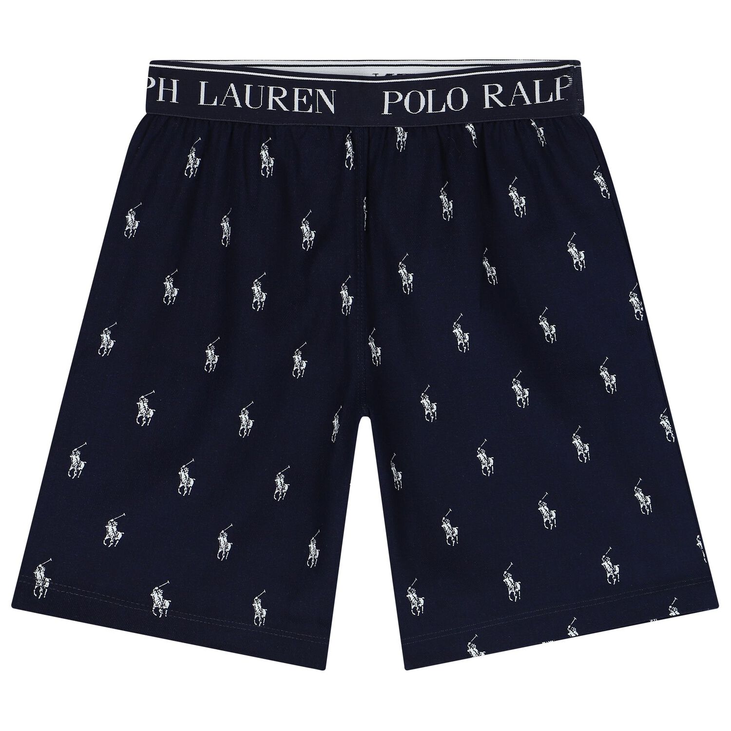 Boys White & Navy Blue Logo Pyjamas, 1, hi-res