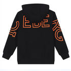 Boys Black Logo Zip Up Top, 1, hi-res