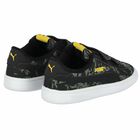 Younger Boys Black Logo Trainers, 1, hi-res