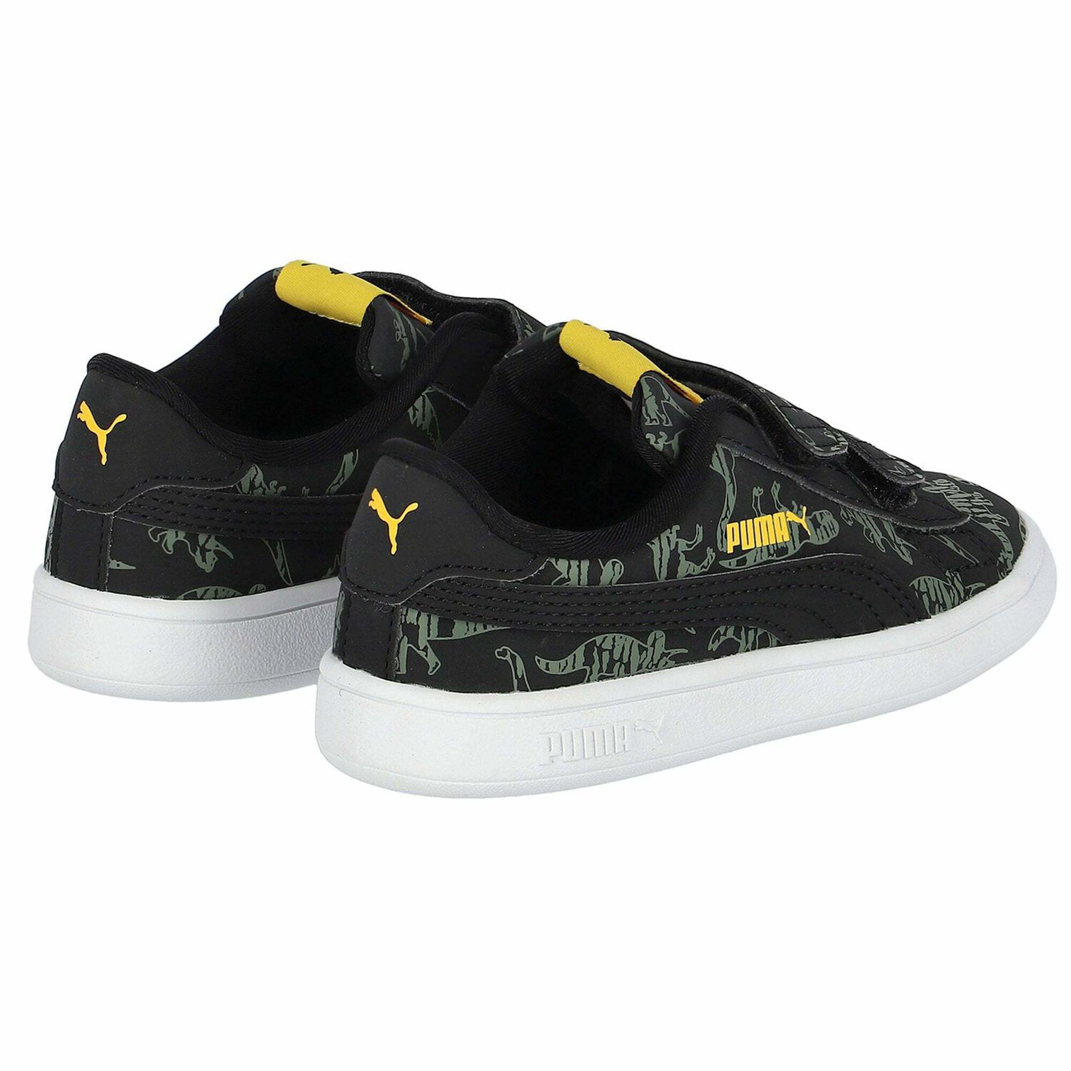 Younger Boys Black Logo Trainers, 1, hi-res