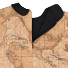 Girls Beige & Black Logo Geo Map Dress, 1, hi-res