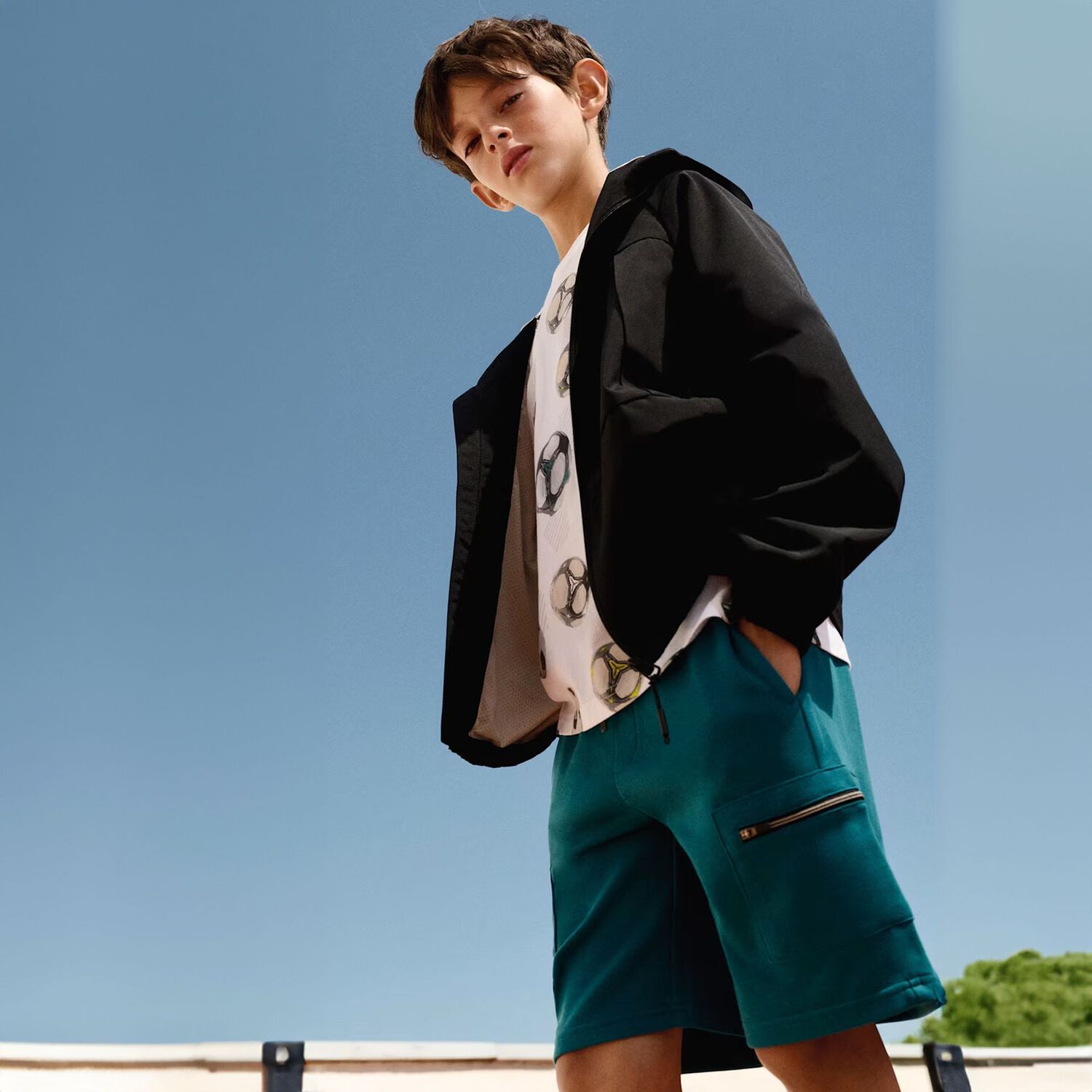 Boys Blue Shorts, 3, hi-res