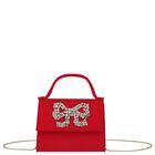 Girls Red Bow Cr&ecirc;pe Handbag ( 13cm ), 2, hi-res
