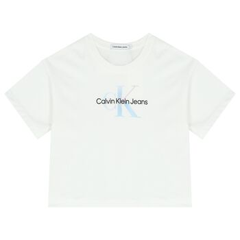Girls White Logo T-Shirt