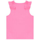 Girls Pink Ruffled Top, 1, hi-res