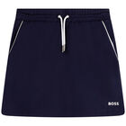 Girls Navy Blue Skirt, 1, hi-res