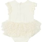 Baby Girls Ivory Tulle Bodysuit, 1, hi-res
