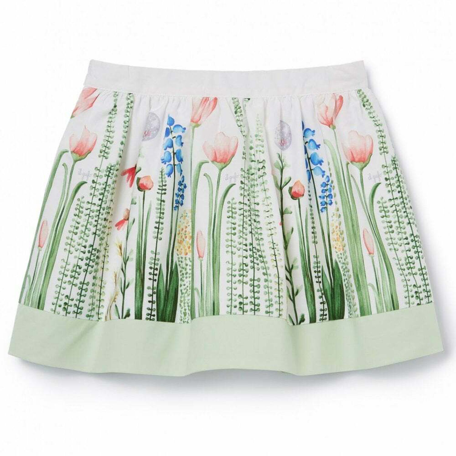 Girls White Floral Skirt, 1, hi-res image number null