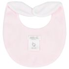 Baby Girls White & Pink Rabbit Bib, 2, hi-res