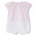 Baby Girls Pink & White Romper, 1, hi-res
