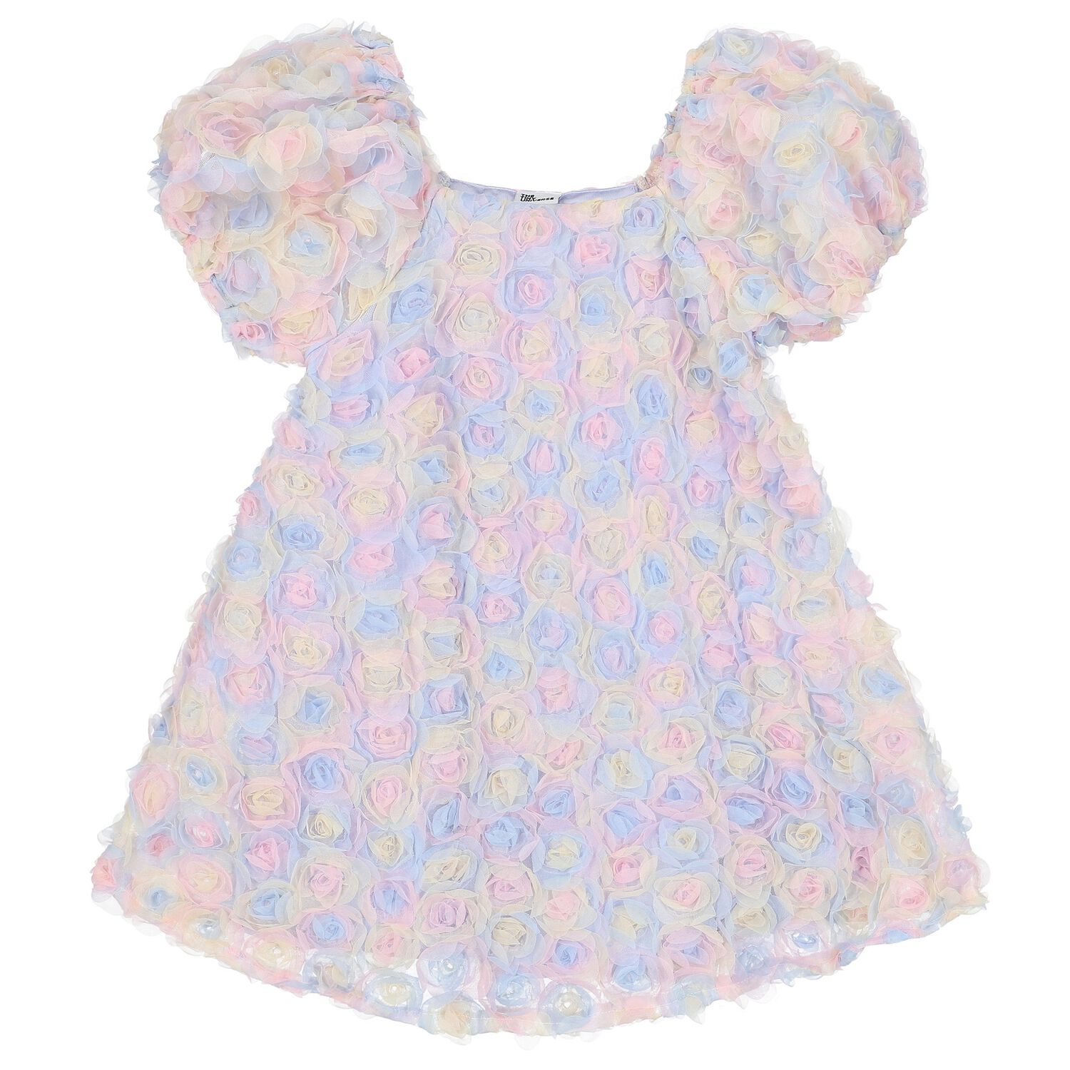 Girls Multi-Colored Flower Dress, 1, hi-res image number null