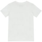 Boys White Teddy Bear Logo T-Shirt, 2, hi-res