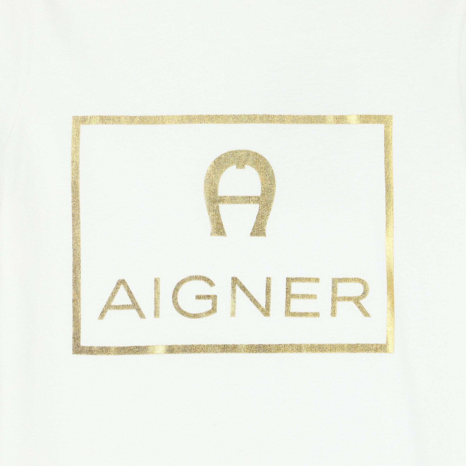 Boys White & Gold Logo T-Shirt, 3, hi-res