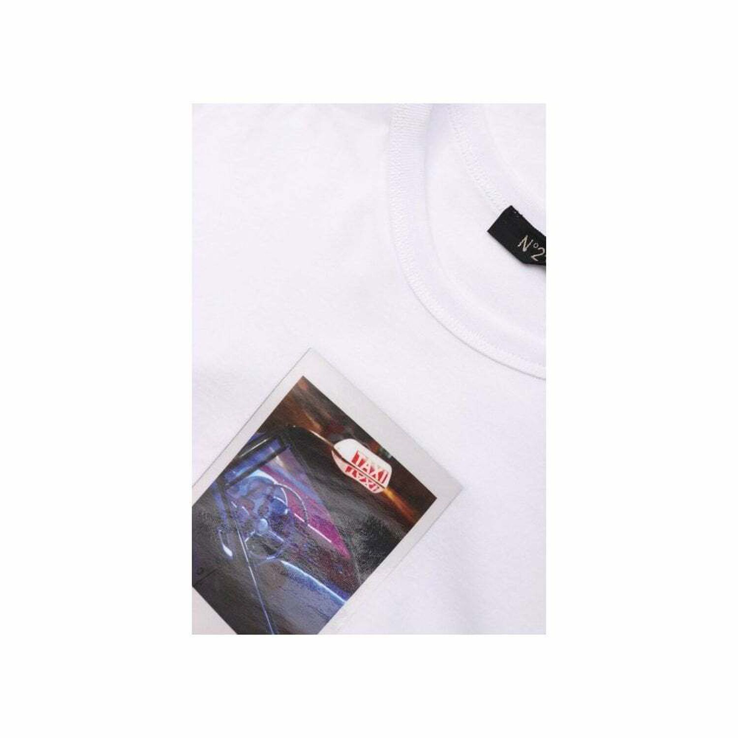 Boys White Taxi Print T-Shirt, 1, hi-res