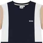 Boys Navy Blue Logo T-Shirt, 2, hi-res
