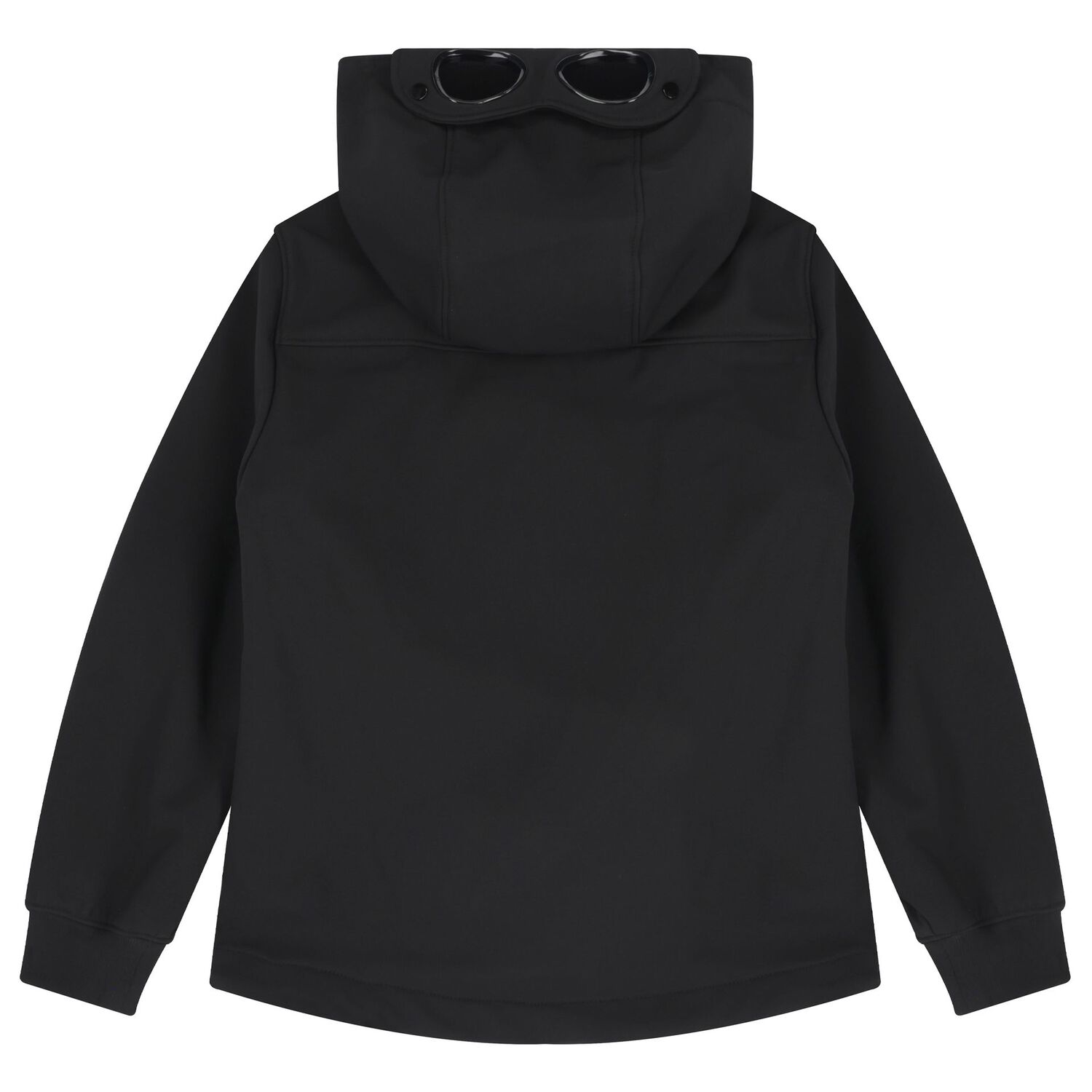 Boys Black Hooded Jacket , 1, hi-res