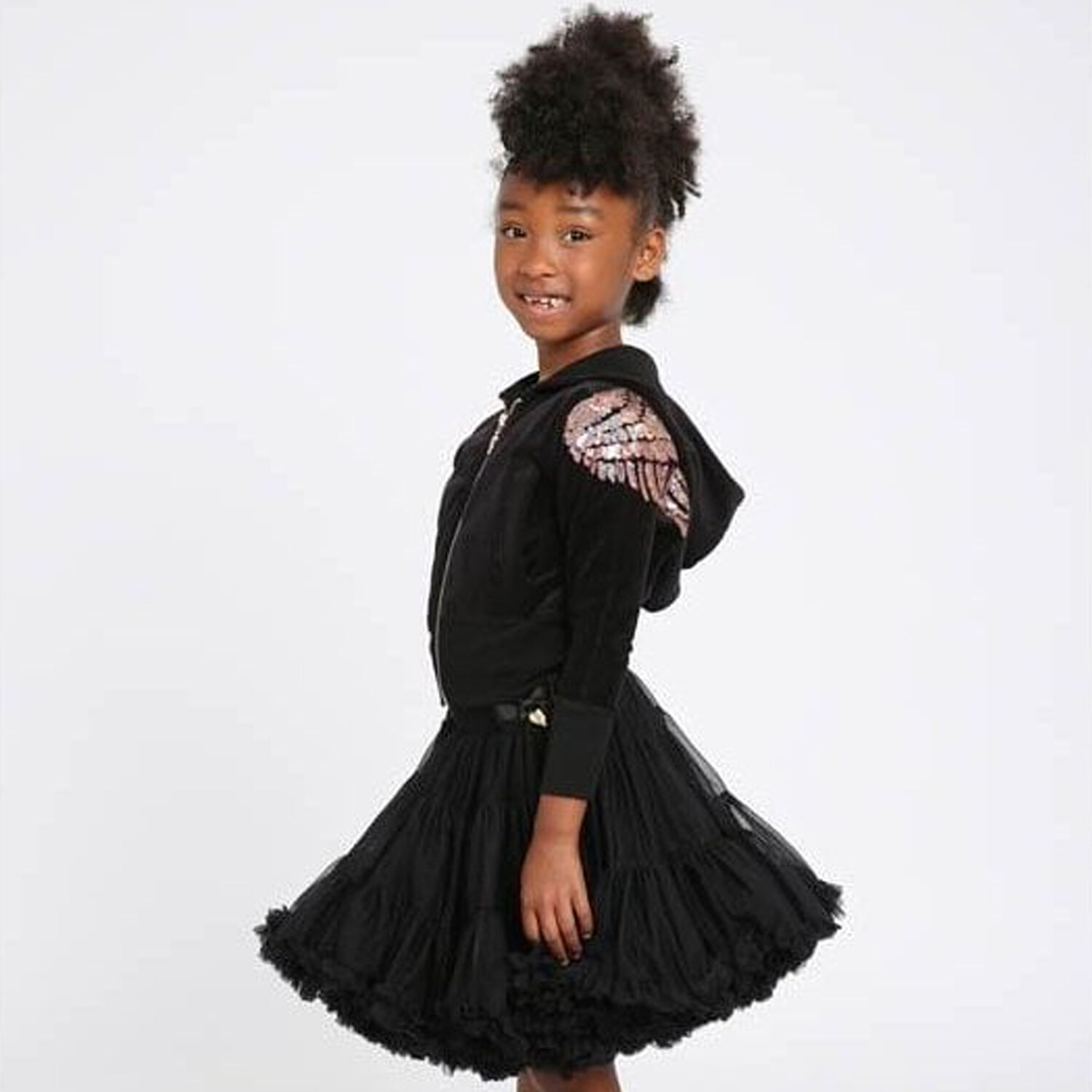 Girls Pixie Black Tutu Skirt, 1, hi-res image number null