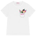 Girls White Logo T-Shirt             , 1, hi-res