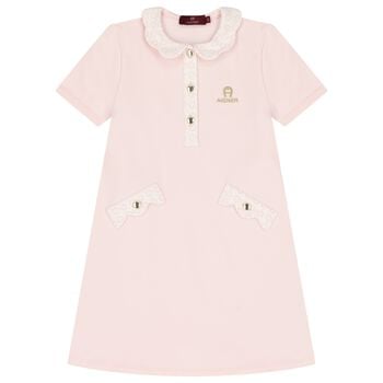 Girls Pink Logo Dress