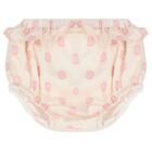 Baby Girls White Teddy bear Shorts Set, 1, hi-res