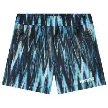 Boys Navy Blue & Blue Swim Shorts