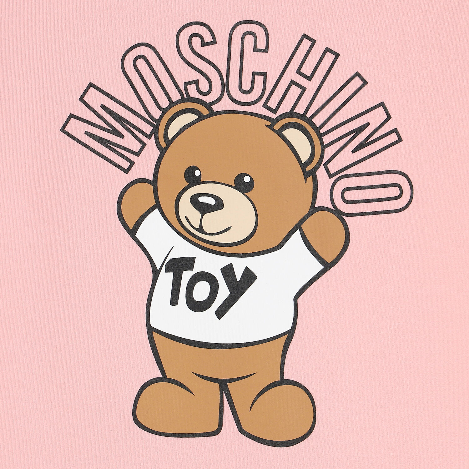 Girls Pink Teddy Logo Sweatshirt Dress, 4, hi-res