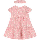 Baby Girls Pink & White Dress & Headband Set, 1, hi-res